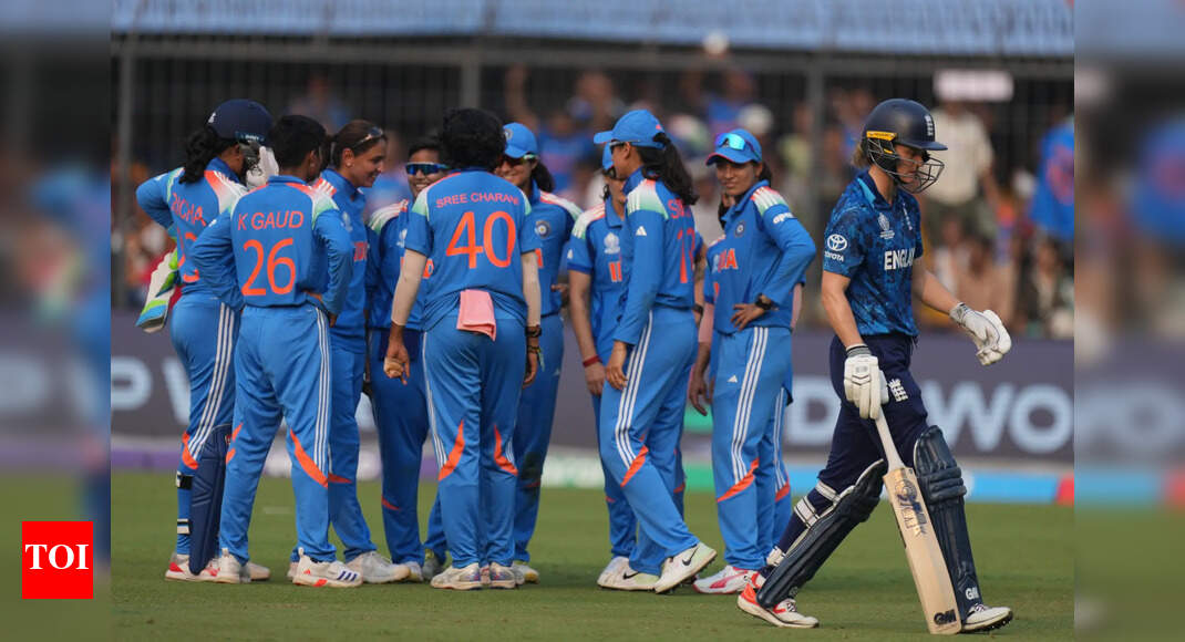 India vs England Live Score, Women’s World Cup 2025: Heather Knight, Nat Sciver-Brunt steady England innings after Deepti Sharma double