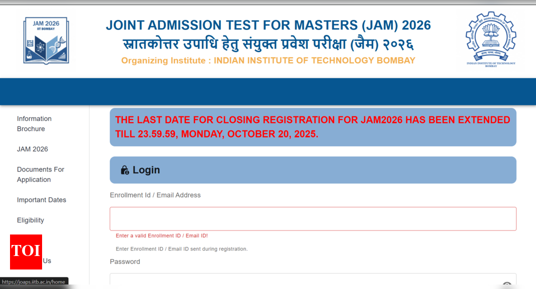 IIT JAM 2026 registration window closing today: Check direct link to apply here