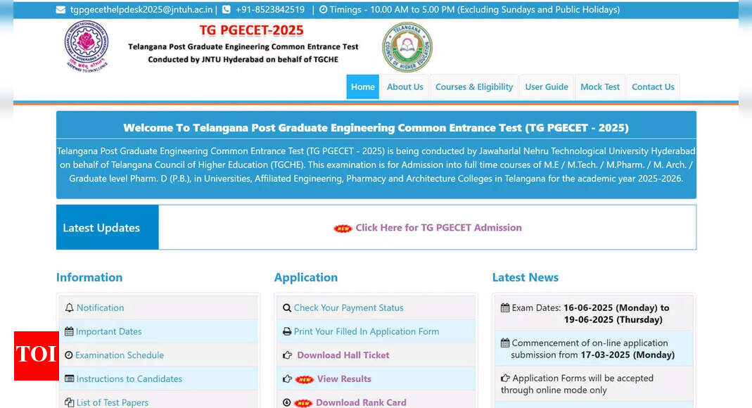 TS PGECET 2025 M.Pharmacy seat allotment result shortly at pgecet.tgche.ac.in