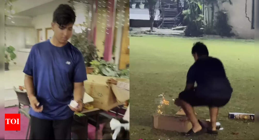 Watch: 14-year-old Vaibhav Suryavanshi spotted bursting crackers on Diwali | Cricket News