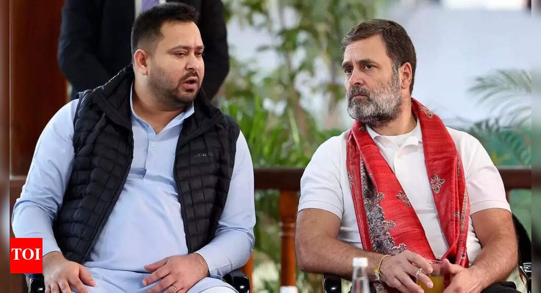 Bihar’s Mahagathbandhan alliance is experiencing internal friction. Seat-sharing issues are causing confusion and overlapping nominations for the upcoming 2025 assembly elections. Smaller allies feel sidelined, with JMM withdrawing from the state-level arrangement. These coordination challenges could impact vote splits in key constituencies. Leaders are working to resolve disputes before polling begins. Tejashwi Yadav and Rahul Gandhi (File photo) NEW DELHI: The opposition Mahagathbandhan in Bihar is showing visible signs of internal tensions ahead of the 2025 assembly elections. The coalition, comprising the Rashtriya Janata Dal (RJD), Congress, and Left parties, has struggled to finalise seat-sharing arrangements, resulting in overlapping nominations, last-minute withdrawals, and what leaders describe as “friendly fights” across several constituencies.At the centre of the friction lies the distribution of Bihar’s 243 assembly seats among alliance partners. The RJD, the dominant party in the bloc, has fielded 143 candidates, while Congress is contesting 61 seats and the remaining seats are being shared among the CPI(ML) and smaller allies.In several constituencies, including Vaishali and Darbhanga, both RJD and Congress candidates have entered the fray, creating confusion within local units.In Darbhanga’s Gaura Bauram seat, for instance, an RJD nominee remained in the contest even after the constituency was allocated to the Vikassheel Insaan Party (VIP) following last-minute negotiations.With the nomination deadline already over for Phase 1, the candidate could not withdraw, forcing RJD leaders to campaign in a seat technically assigned to an ally. The withdrawal date for Phase 2 ends on Thursday.A similar overlap has been reported in parts of the Vaishali district, where local committees of both RJD and Congress have announced nominees despite attempts by the central leadership to coordinate. Reports say the absence of a formal, written seat-sharing pact has contributed to these overlaps.Smaller allies ‘sidelined’Smaller partners within the Mahagathbandhan have voiced concern over being sidelined during seat negotiations. The Jharkhand Mukti Morcha (JMM), which was expected to contest a few constituencies in Bihar’s tribal belt, has announced its withdrawal from the alliance’s state-level arrangement. The party has stated that its demands were overlooked and its traditional strongholds, such as Chakai, Katoria, and Pirpainti, were allotted to other partners without prior consultation.The JMM’s exit may have limited numerical impact but weakens the alliance’s presence in tribal-dominated areas along the Bihar–Jharkhand border. Political observers note that these constituencies, though few in number, carry symbolic importance for the alliance’s claim of statewide unity.The coordination challengeAnother factor behind the infighting is the timing of decisions. Seat-sharing talks extended until the final week of nominations, leaving little room for adjustments once candidate lists were announced. According to reports, a compressed timeline led to confusion at the constituency level, with multiple candidates filing papers under different assumptions about which party would ultimately get the seat.Regional hotspotsThe friction is most visible in northern Bihar, particularly in the Darbhanga, Vaishali, and Muzaffarpur regions, where both RJD and Congress have significant local presence and overlapping support bases.In the southern border districts, the fallout from JMM’s withdrawal is expected to be felt in tribal-majority seats, where coordination with Left allies and local independents will be crucial. These regions were earlier part of a planned joint campaign involving RJD and JMM leaders.Implications for the allianceThe immediate concern for the alliance is the possibility of vote-splitting in constituencies where partners are contesting against each other. In Bihar’s closely fought seats, even a small division of votes can alter outcomes.For example, if an NDA candidate secures about 40 per cent of the vote while RJD and Congress share 30 per cent and 25 per cent respectively, the NDA retains the seat despite a combined opposition vote of 55 per cent. Going by the example, if such divisions remain unresolved, it could impact 15–20 constituencies across the state.The ruling NDA has used the situation to question the opposition’s ability to coordinate. Party leaders have remarked that those unable to manage seat-sharing may struggle to run a cohesive government.Efforts at damage controlRJD leader Tejashwi Yadav and senior Congress leaders have begun internal reviews to identify “official” candidates in disputed constituencies. Both parties are reportedly trying to persuade duplicate candidates to withdraw or coordinate campaigns jointly.Leaders within the Mahagathbandhan have maintained that disagreements are “routine” in multi-party coalitions and will be settled before polling.The Mahagathbandhan’s coordination problems, however, have brought to the fore the challenges of managing Bihar’s coalition politics. The contest is expected to remain competitive, but the level of internal cooperation could determine the alliance’s performance in key regions.While the bloc remains intact formally, its internal friction highlights the difficulty of translating national opposition unity into effective ground-level coordination in Bihar.About the AuthorTOI News DeskThe TOI News Desk comprises a dedicated and tireless team of journalists who operate around the clock to deliver the most current and comprehensive news and updates to the readers of The Times of India worldwide. With an unwavering commitment to excellence in journalism, our team is at the forefront of gathering, verifying, and presenting breaking news, in-depth analysis, and insightful reports on a wide range of topics. The TOI News Desk is your trusted source for staying informed and connected to the ever-evolving global landscape, ensuring that our readers are equipped with the latest developments that matter most.”Read MoreEnd of ArticleFollow Us On Social MediaVideosIndian-Origin Navjot Singh’s Heartbreaking Struggle Against Deportation To A Country He Doesn’t KnowPolitics Heats Up Over Namaz At Pune’s Shaniwarwada Fort, 3 Women BookedPragya Thakur Says Parents Should Beat Daughters Who Marry Or Meet Non-Hindus‘Evidence Clear’: Afghanistan Condemns Pakistan Over Airstrike That Killed 3 Players in Paktika”Congress Only Party To Respect Him…” Pappu Yadav Alleges BJP Sidelining Nitish Kumar in NDAPakistan PM Shehbaz Sharif Wished Hindus On Diwali, Faces Social Media Backlash Over Hypocrisy’Never Trust an Indian’: Racist Revelations Threaten Trump Pick Paul Ingrassia’s Senate ConfirmationBig Relief For Indians: Donald Trump Clarifies 0K H-1B Fee Won’t Apply To Existing Visa HoldersPM Modi’s Diwali Message To India Highlights Lord Ram, Op Sindoor, And Naxal Eradication SuccessesJammu & Kashmir Integral To India: BJP MP Aparajita Sarangi Blasts Pakistan At United Nations123 Photostories  5 high-fiber foods to combine with cauliflower and easy dishes10 vibrant flowers to attract sweetly chirping birds to the balcony garden5 essential things one must know before getting a goldfish: Complete care guideBigg Boss Telugu 9: Wildcard entrant Ayesha’s most memorable moments in Bigg Boss Tamil Season 6Suhana Khan to Sobhita Dhulipala: Who wore what in Bollywood for Diwali 2025Durgabai Kamat – The woman who broke barriers as Indian cinema’s first female actorPhotos: Mumbai’s Mega Redevelopment Revolution — How MHADA’s Landmark Projects Are Rebuilding the City of Dreams with Dignity, Safety, and Modern LivingNoida’s New Metro Link Takes Shape: L-Shaped, Air-Conditioned Skywalk Promises Seamless Connectivity Smart Mobility Boost for Sector 51–52 Commuters (In photos)From Laxmi Puja to a Fun Rangoli Competition- Archana Puran Singh Shares a Glimpse of Her Diwali Celebration with Family8 birds known for their vibrant plumage123Hot PicksDhanteras Gold PriceVande Bharat SleeperBihar Election 2025Gold rate todaySilver rate todayPublic Holidays OctoberBank Holidays OctoberTop TrendingDaniel Naroditsky Cause of DeathHow to get Greninjite in Pokemon LegendsAdam SandlerStephen A SmithHouston Texan vs Seattle SeahawksLauren KyleDoug Martin Net WorthDaug Martin Cause of DeathConor Mcgregor and Dee Devlin Net WorthBrad Marchand