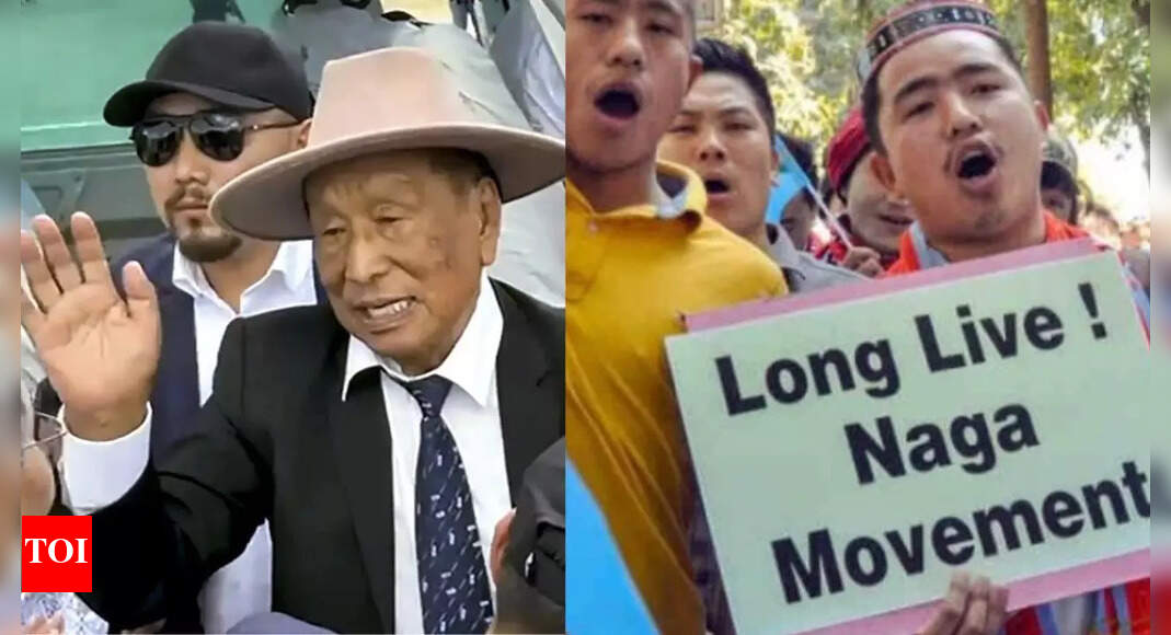 The NSCN(IM) has declared that a Naga national flag and constitution are essential and cannot be compromised. The group will not recognise any agreement signed by the Indian government with other Naga factions that does not include these demands. This stance continues to prolong the ongoing peace talks. Muivah, the leader, recently visited his ancestral village after a long absence. Thuingaleng Muivah (L), protestors (R) (File photos) NEW DELHI: NSCN(IM) on Wednesday said that a Naga national flag and constitution was non-negotiable, and any agreement signed by the central government with Naga groups other than it will not be recognised.Speaking in Manipur’s Ukhrul district and reading out a message from Thuingaleng Muivah, the general secretary of the separatist outfit, who was visiting his birthplace after 50 years but was too frail to speak, veteran leader VS Atem recalled the 1997 Indo-Naga ceasefire and the key milestones achieved since then.Headded that ongoing Indo-Naga dialogue follows three principles: discussions must be unconditional, held at the highest level, and conducted in a third country.After over 70 rounds of talks, the Centre signed the Framework Agreement with NSCN-IM in 2015. However, NSCN-IM’s demand for a separate Naga flag and constitution has not been accepted, prolonging negotiations.In 2017, the Centre also began talks with the WC NNPGs, a coalition of seven Naga groups, and signed the Agreed Position. While the WC NNPGs have shown willingness to compromise, NSCN-IM insists it will not accept any solution without a separate flag and constitution.Muivah reached his birthplace Somdal village in Ukhrul district soon after the programme. He is scheduled to stay there for a week before returning to Dimapur via Senapati district on 29 October.He also thanked the governments of India, Nagaland, and Manipur for facilitating his visit to his birthplace, Somdal village.Muivah, who spent 40 years leading an armed struggle for Naga independence in the jungles and living abroad in countries like Thailand and the Netherlands, has been part of peace talks with the Centre since the ceasefire agreement on 1 August 1997.About the AuthorTOI News DeskThe TOI News Desk comprises a dedicated and tireless team of journalists who operate around the clock to deliver the most current and comprehensive news and updates to the readers of The Times of India worldwide. With an unwavering commitment to excellence in journalism, our team is at the forefront of gathering, verifying, and presenting breaking news, in-depth analysis, and insightful reports on a wide range of topics. The TOI News Desk is your trusted source for staying informed and connected to the ever-evolving global landscape, ensuring that our readers are equipped with the latest developments that matter most.”Read MoreEnd of ArticleFollow Us On Social MediaVideosPiyush Goyal Highlights India’s Growth Amid Global Trade Challenges at UNCTAD In GenevaJaish-e-Mohammed Launches Online Jihad Course For Women In Pakistan, Targets Mass Recruitment’They Have Room For Certain Kind of…’: Zohran Mamdani Slams PM Modi During Diwali Temple VisitsTejashwi Slams Double-Engine Govt on Corruption,Assures No Seat-Sharing Disputes in MahagathbandhanPunjabi Singer Teji Kahlon Shot in Canada Amid Transnational Gang Feud, Investigation LaunchedPaul Ingrassia Drops Office of Special Counsel Bid Amid ‘Never Trust an Indian’ Racist Message RowVisa Breach Ends India Visit for Blacklisted UK Scholar and Hindi Literature Expert Francesca OrsiniJairam Ramesh Hits Out at PM Modi for Not Clarifying Trump’s Oil Comment’To Celebrate Diwali in Oval Office An Honor’: Kash Patel Tells Donald Trump, Tulsi, Harmeet Join inIndian Journalist Leaves Trump Impressed With Sharp Question At White House Diwali Celebrations123 Photostories  Cute pics of Sidhu Moose Wala’s younger brother, Shubhdeep Singh Sidhu, that fans can’t stop adoringLouis Vuitton x Takashi Murakami: The limited edition LV bag collection every fashionista in India is losing sleep overIn pics: Krishnapriya stuns in her Kantara 2 avatarFrom Sara Khan to Nandish Singh Sandhu; TV celebs who found love again and gave marriage another shot10 modern-sounding Indian names for your new born twinsChhath Puja 2025: 9 traditional foods associated with the 4-day festivalDiwali detox: How to bounce back after festival indulgenceFood, fitness and stress: Everyday habits that protect against breast cancerFestive FLOPS: Bollywood star-studded films that failed at the box office during Diwali weekends6 Types of Biryanis from different parts of India123Hot PicksDhanteras Gold PriceVande Bharat SleeperBihar Election 2025Gold rate todaySilver rate todayPublic Holidays OctoberBank Holidays OctoberTop TrendingAre Stephen and Ayesha Getting a DivorceEng vs Aus Women Live ScoreAuston MatthewsAnaya BangarMichael JordanTwitch CEOAJ BrownBaker MayfieldConor Mcgregor and Dee Devlin Net WorthF1 Visa Holder