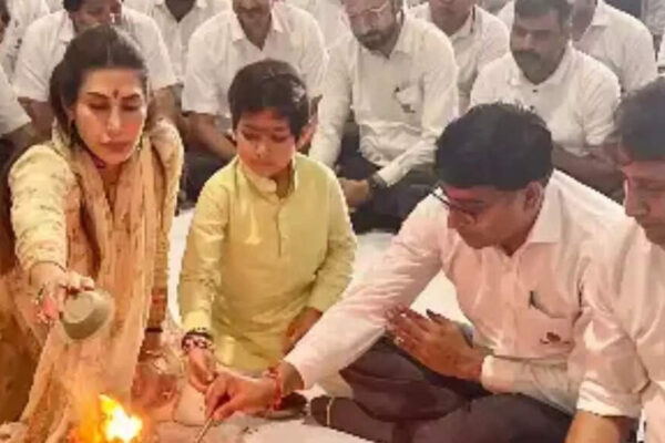 Sunjay Kapur’s wife Priya Kapur performs pooja with son Azarius amid ongoing Rs 30,000 crore estate feud with Karisma Kapoor’s children