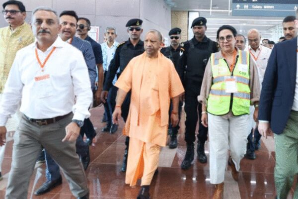 UP CM Yogi Adityanath inspects Noida airport site, inauguration expected soon | India News