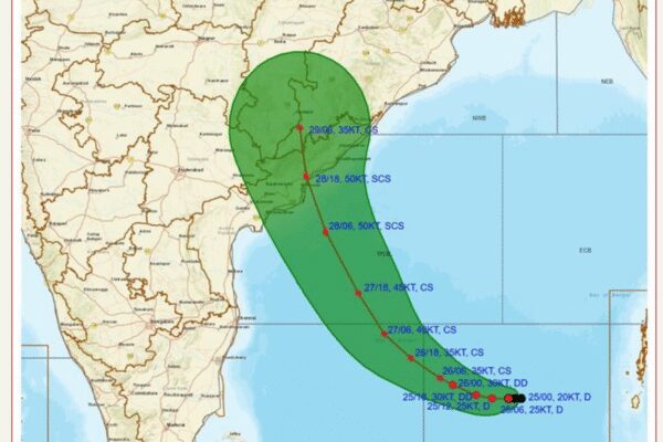 Cyclone Montha VISAKHAPATNAM: Many parts of coastal Andhra Pradesh (CAP) and Rayalaseema regions in Andhra Pradesh will have to brace for heavy to extremely heavy rainfall next week (from October 27) as the India Meteorological Department (IMD) has said that a cyclone likely to form in the Bay of Bengal is approaching its coast. The cyclonic storm will be identified as Cyclone “Montha”, named by Thailand. This will be the second cyclone to develop in October this year, after Cyclone Shakthi that had developed off the Gujarat coast in the Arabian Sea. The system is likely to cross Andhra Pradesh coast between Machilipatnam and Kalingapatnam around Kakinada on October 28 as a severe cyclonic storm with a maximum sustained wind speed of 90-100 kmph gusting to 110 kmph. The disaster management teams in Andhra Pradesh are on high alert due to the formation of cyclone which is forecast to bring extreme rainfall to the state from October 27.The depression over southeast Bay of Bengal moved nearly westwards and lay centred over the same region about 460 km west-southwest of Port Blair (Andaman and Nicobar Islands), 950 km east-southeast of Chennai (Tamil Nadu), 960 km southeast of Visakhapatnam (Andhra Pradesh), 970 km southeast of Kakinada (Andhra Pradesh) and 1030 km south-southeast of Gopalpur (Odisha).Gadget tips for monsoon: What to do and what to avoid this rainy seasonThe system is likely to move nearly west-northwestwards, intensify into a deep depression by Sunday (Oct 26) and into a cyclonic storm over southwest and adjoining westcentral Bay of Bengal by Monday (Oct 27). Thereafter it is likely to move northwestwards, then north-northwestwards and intensify into a severe cyclonic storm by Tuesday (Oct 28) morning. Continuing to move north-northwestwards, it is very likely to cross Andhra Pradesh coast around Kakinada on Tuesday evening.The Bay of Bengal has historically produced some of the most intense cyclones in the month of October, including the 1999 Super Cyclone that devastated Odisha, extremely severe Cyclone Hudhud in 2014 that devasted Vizag city and surrounding areas, and Severe Cyclone Dana in October 2024. S Karunasagar, scientist at IMD-Amaravati said some areas across the districts of Bapatla, Prakasam, Nellore, YSR Kadapa, Annamayya, and Tirupati districts are expected to receive extremely heavy rainfall on Monday, October 27. Meanwhile, regions in Konaseema, West Godavari, Krishna, Guntur, Palnadu, Nandyal, and Chittoor districts are likely to experience heavy to very heavy rainfall. The weather agency predicts that parts of ASR, Anakapalle, Kakinada, East Godavari, Eluru, NTR, Kurnool, Anantapur, and Sri Sathya Sai districts will see heavy rainfall on Monday.On October 28 (Tuesday), Kakinada, East Godavari, Konaseema, Eluru, West Godavari, Krishna, Guntur, NTR, Palnadu, Bapatla, Prakasam and YSR Kadapa districts will experience extremely heavy rainfall. Meanwhile, parts of Srikakulam, Vizianagaram, Parvathipuram Manyam, Visakhapatnam, ASR, Anakapalle, Nellore, Tirupati and Nandyal districts will witness heavy to very heavy rainfall on Tuesday.On October 29 (Wednesday), parts of Srikakulam, Vizianagaram, Parvathipuram Manyam, ASR, Anakapalle, Visakhapatnam, Konaseema, Kakinada, East Godavari, West Godavari, Eluru, Krishna, NTR and Guntur districts will record extremely heavy rainfall. Parts of the Bapatla and Palnadu will experience heavy to very heavy rainfall on Wednesday. Squally weather with wind speed 45 to 55 kmph gusting to 65 kmph likely to prevail along and off Andhra Pradesh coast and Yanam on Oct 26.On Oct 27, gale wind with speed reaching 60-70 Kmph gusting to 80 Kmph from Oct 28 morning, becoming 90-100 Kmph gusting to 110kmph from Oct 28 evening early hours of Oct 29 likely to prevail along and Off Andhra Pradesh coast and Yanam. On Oct 28, gale wind with speed reaching 90-100 kmph gusting to 110kmph and becoming 60- 70kmph gusting to 80 kmph by Oct 29 noon. The winds would further decrease becoming 45-55 kmph gusting 65 kmph by Oct 29 evening and decrease gradually thereafter, likely to prevail along and off Andhra Pradesh coast and Yanam. About the AuthorNalla Ram BabuNalla Ram Babu is a Special Correspondent, at the Times of India-Visakhapatnam. He reports on crime, rural development, road transport, Indian Navy, sea food industry, weather, research in agriculture, legal, civic issues and data-driven stories. He holds postgraduate degree in journalism & mass communication.Read MoreEnd of ArticleFollow Us On Social MediaVideos‘You can call me Raja’: Indian-origin Congressman shocks racist Florida leader with responseMary Millben Lauds PM Modi’s Leadership, Says Rahul Gandhi ‘Not the Right Person to Lead India’Mary Millben Lauds PM Modi’s Resilience Amid Trump Tariff Challenge, Applauds His DiplomacyIGIA Terminal 2 Inaugurated by Civil Aviation Minister, Domestic Flights Resume From SundayIn Khagariya, Amit Shah Frames Bihar Poll As Choice Between NDA’s Five Pandavas And RJD’s Jungle RajTwo Australian Women Cricketers Stalked and Molested in Indore; Police Arrest Accused Amid OutrageBattle for Bihar: Anger, Jobs & Caste – Will Tejashwi Yadav Survive Raghopur’s Tough Questions?9/11 attacks: Ex-CIA officer claims Osama bin Laden escaped to Pakistan disguised as woman‘Bihar Got Not Even 1% of Gujarat’s Share’: Tejashwi Yadav Explodes at PM ModiBangladesh Political Crisis: Sheikh Hasina’s Son Sajeeb Wazed Urges Yunus For Inclusive Election123 Photostories  Taarak Mehta Ka Ooltah Chashmah fame Nidhi Bhanushali aka former Sonu looks looks all grown up in desi wearFrom opening about his son Aaryamann’s depression to joking about wanting royalties from Kapil Sharma: Parmeet Sethi gets candid about his life with Archana Puran Singh5 foods that may help slow down or prevent premature graying of hair7 indoor-friendly cactus varieties to grow in your balcony gardenBill Gates’ 5 tips for happiness, which can be achieved with daily practice — And it is not moneyBollywood’s first Rs.100 crore movie didn’t star a Khan, Kapoor, or Bachchan, guess the film!Tula Japnar Ahe: Unmissable looks of reel couple Pratiksha Shiwankar and Neeraj Goswami5 best Bihari sarees to wear for Chhath Puja 2025Delhi Airport’s upgraded T2 goes live! 120 daily flights shift; from day 1 Lucknow-Delhi first arrival, Delhi-Pune first departure; self baggage-drop, 6 boarding bridges & real-time flight displays for faster, seamless travelFirst Look Inside Jewar Noida International Airport: India’s Most Futuristic Aviation Hub Rising — A Greenfield Marvel Blending Technology, Sustainability, and World-Class Design123Hot PicksDhanteras Gold PriceVande Bharat SleeperBihar Election 2025Gold rate todaySilver rate todayPublic Holidays OctoberBank Holidays OctoberTop TrendingAndre AgassiCleveland CavaliersKendrick PerkinsAusar ThompsonBrad MarchandStephen Curry WifeJustin HerbertLeBron JamesAaron GordonEmman Atienza