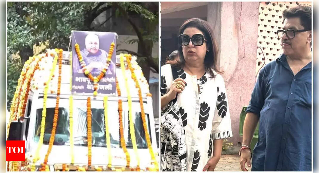 Satish Shah funeral: Emotional Farah Khan lashes out at paparazzi for filming intimate moments, ‘Bas yeh hi karo tumlog’