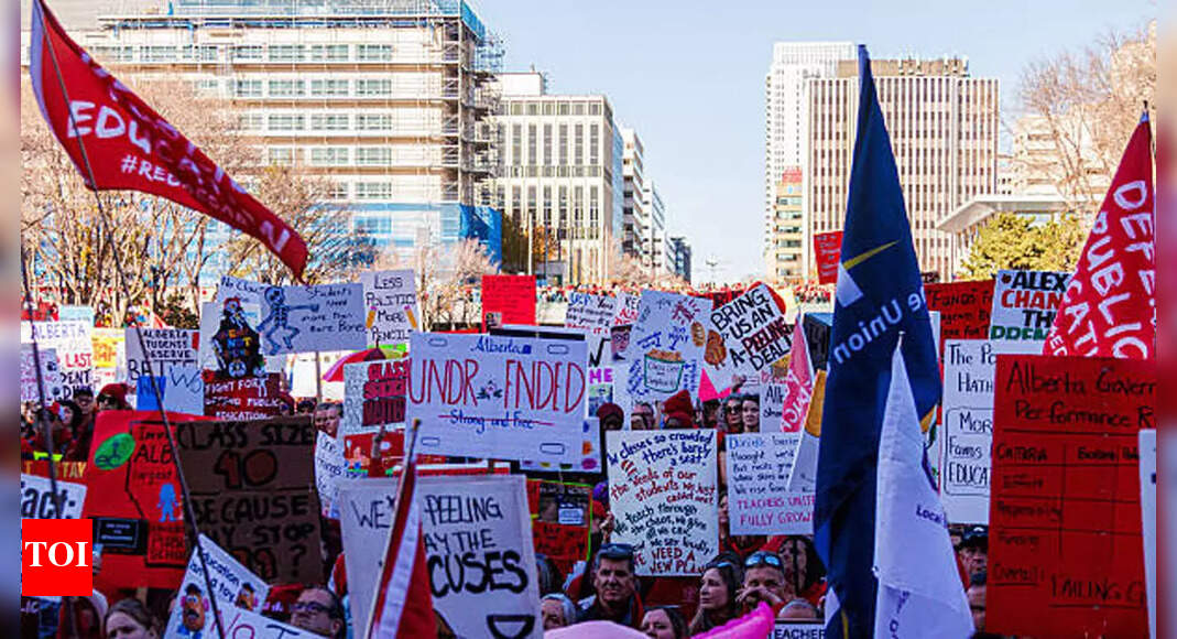 Alberta teachers’ strike: Why Danielle Smith’s push to bring them back to work could shake Canada’s labour unions