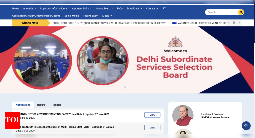 DSSSB TGT Recruitment 2025: Registration for 5,346 posts underway, apply before November 7 at dsssb.delhi.gov.in