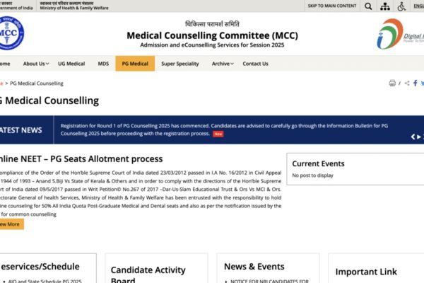 NEET PG counselling 2025 schedule released at mcc.nic.in: Round 1 registration ends on November 5, check details