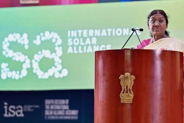 ISA Summit 2025: President Droupadi Murmu says India to lead solar innovation by 2050; calls for women-led green growth