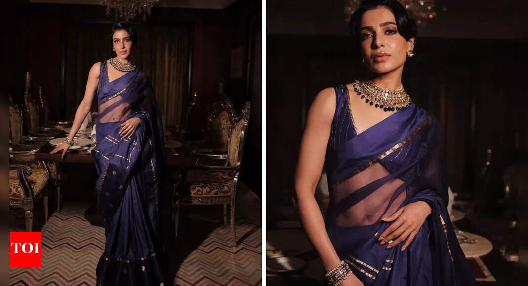 Samantha Ruth Prabhu dazzles in a royal blue silk saree: Price tag of the chic ensemble that’s turning heads is Rs 45,000