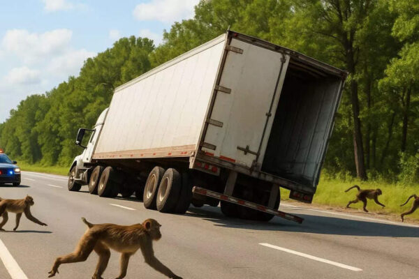 Monkey madness in Mississippi: Lab monkeys escape from truck after highway crash | World News
