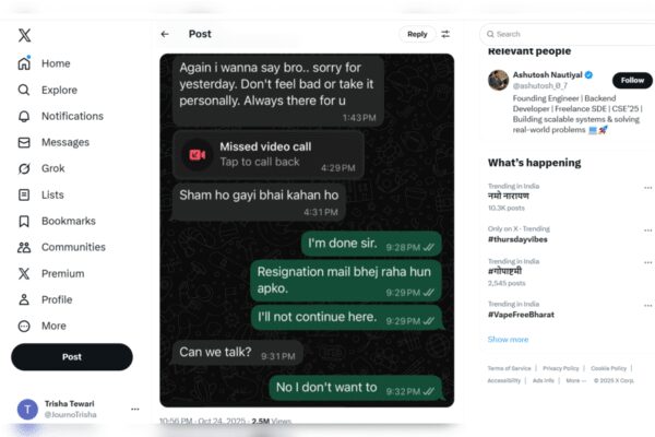 ‘I’ll not continue here’: Engineer’s last message to boss goes viral; when should you quit a job?