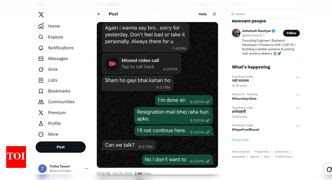 ‘I’ll not continue here’: Engineer’s last message to boss goes viral; when should you quit a job?