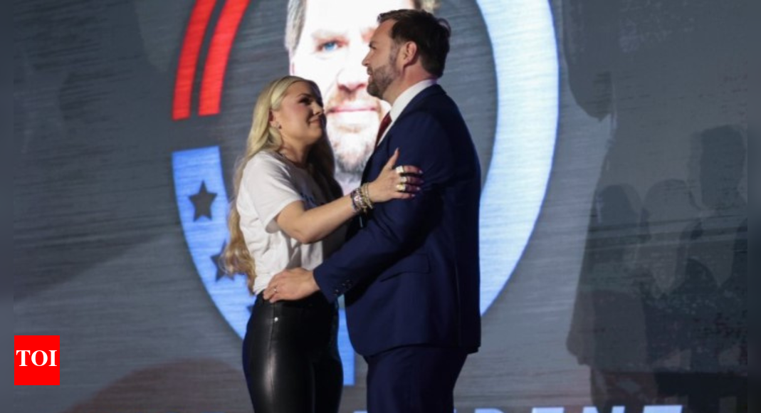 JD Vance-Erika Kirk photo viral amid social media chatter on ‘Christian First Lady’; MAGA divided amid major controversy