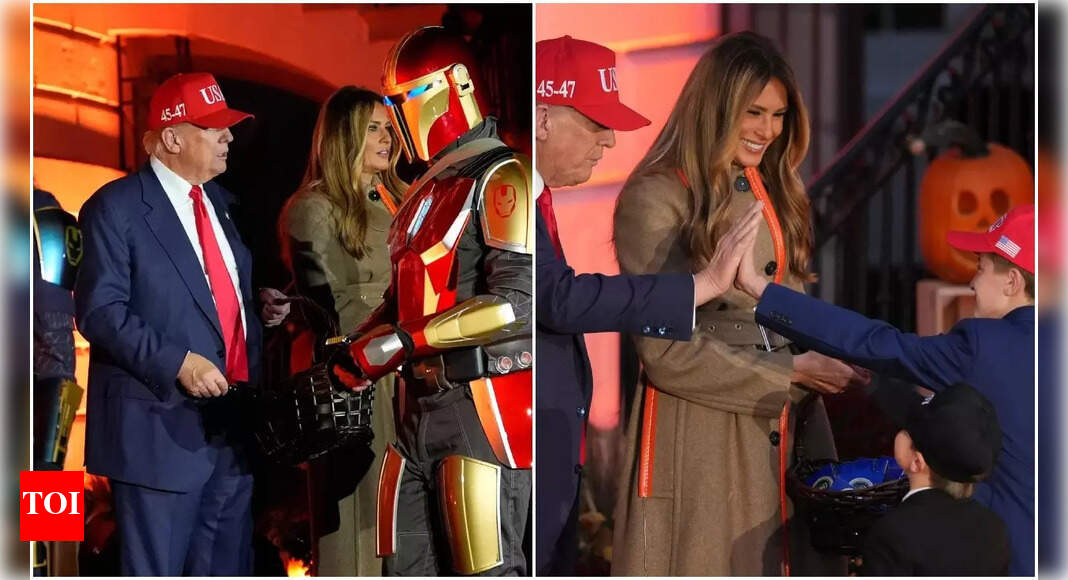 Watch: How Donald and Melania Trump celebrated Halloween; superheroes & lookalikes at White House