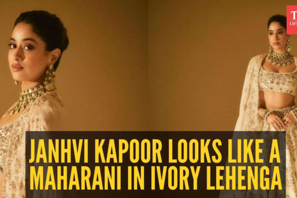 Janhvi Kapoor redefines modern royalty in a mesmerising ivory Anamika Khanna lehenga