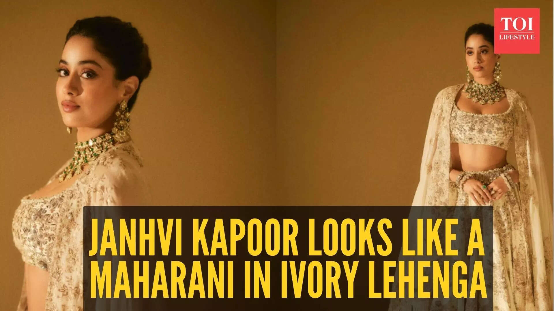Janhvi Kapoor redefines modern royalty in a mesmerising ivory Anamika Khanna lehenga