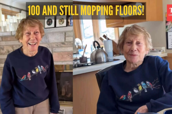 Grandma, who can sit down and mop floors at 100, shares 3 simple secrets of her long life and good health