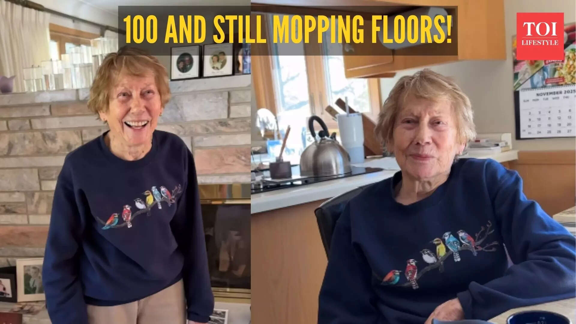Grandma, who can sit down and mop floors at 100, shares 3 simple secrets of her long life and good health