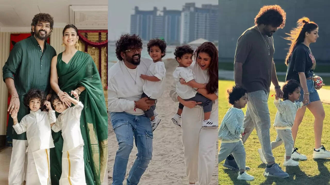 Social media moments with Vignesh Shivan and the twins