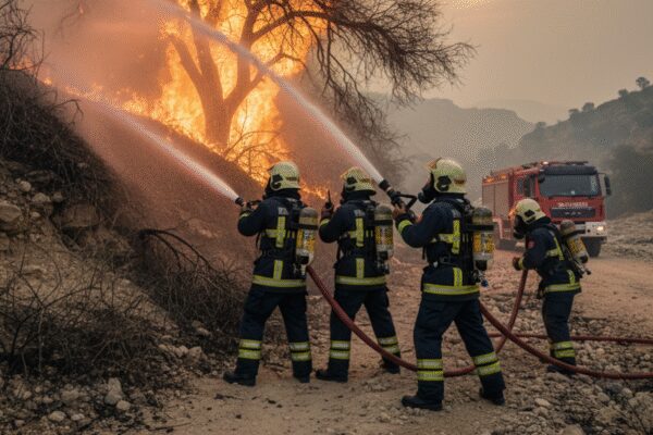 Oman fire-services jump into action as blaze erupts near Nizwa’s Wadi Al Abyad — no injuries, fire brought under control