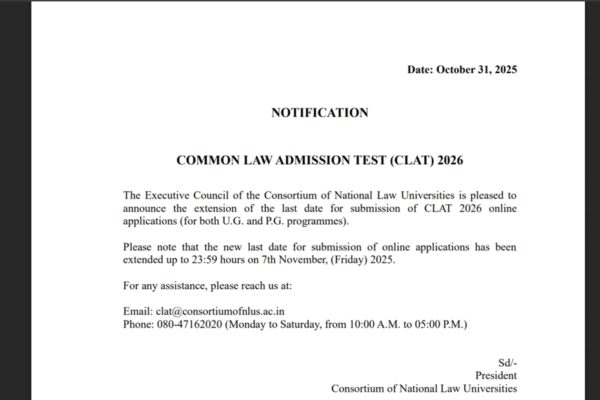 CLAT registration window 2026 extended: Check last date to apply here