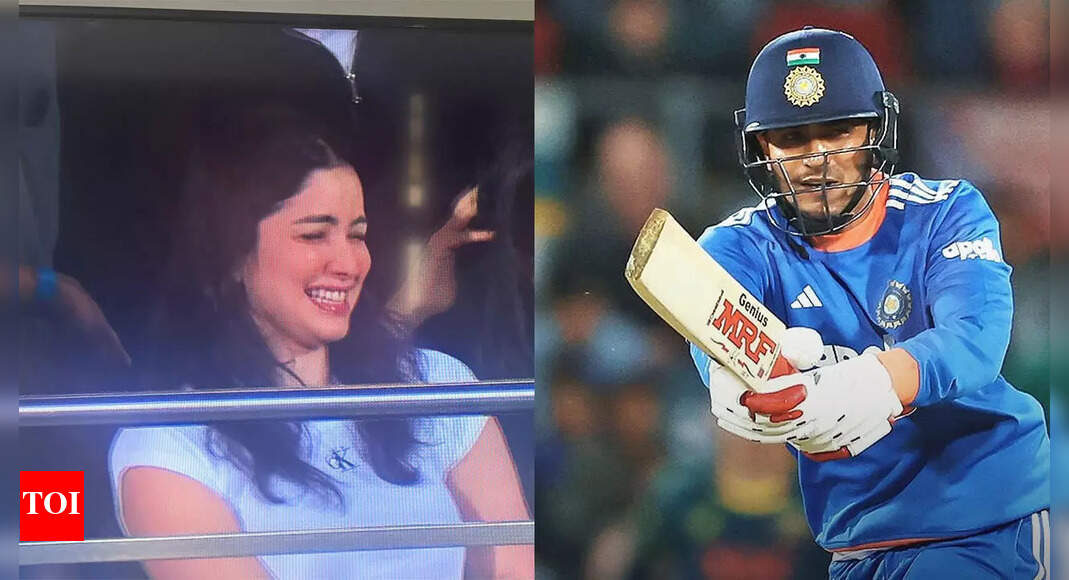 Shubman Gill plays a stunning flick, Sara Tendulkar’s reaction says it all – See pics | Cricket News