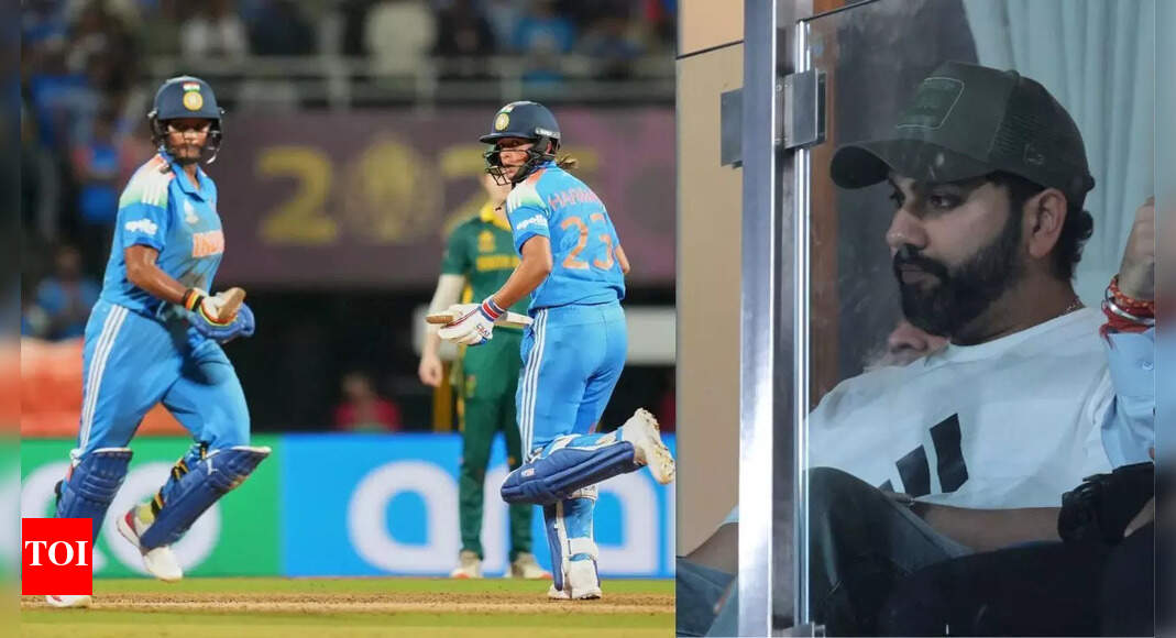 Rohit Sharma joins Nita Ambani, Jay Shah and Sachin Tendulkar to cheer on India in World Cup final; fans go berserk | Cricket News