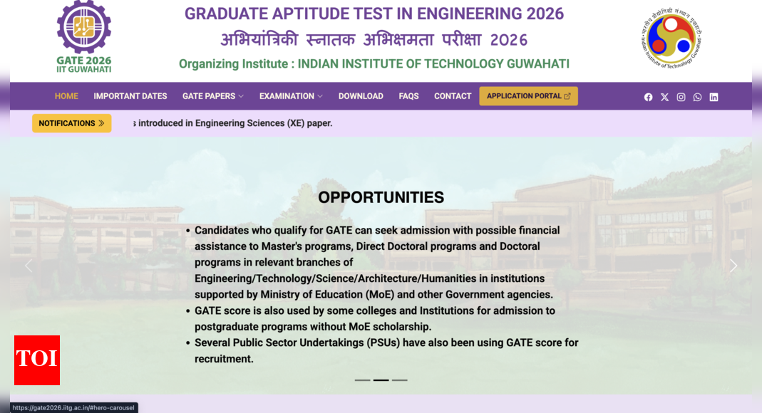 GATE application correction window 2026 closing today: Check key details and direct link here