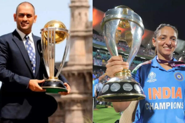 Iconic! Harmanpreet Kaur recreates MS Dhoni’s famous pose with World Cup trophy at Gateway of India