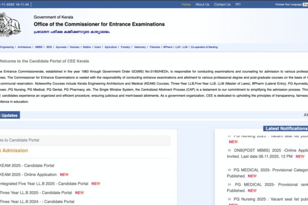 Kerala NEET PG 2025 round 1 provisional merit list released: Over 5,800 candidates shortlisted, check direct link here