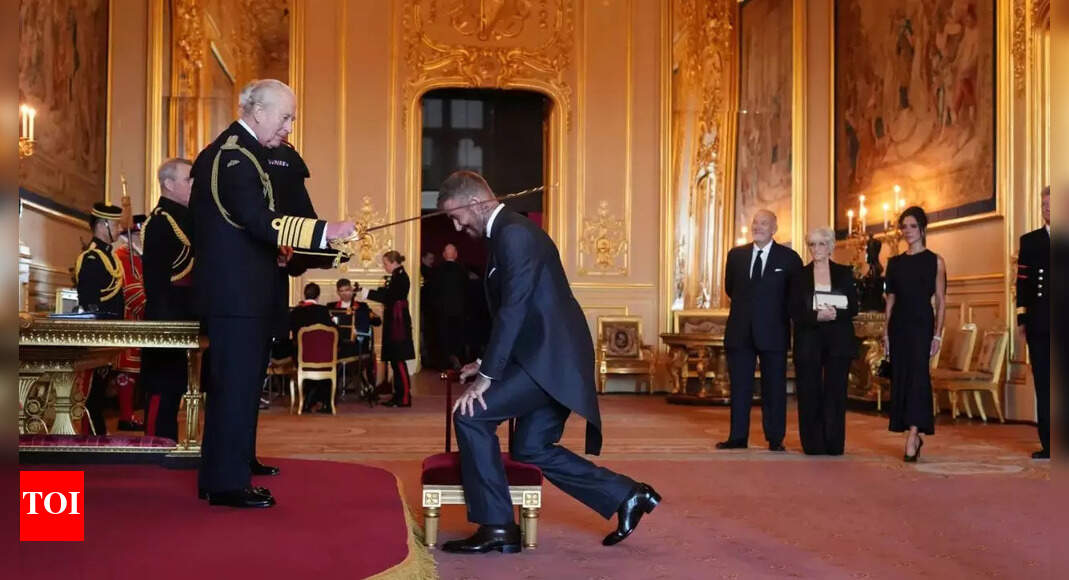 Watch: David Beckham becomes Sir David Beckham | World News