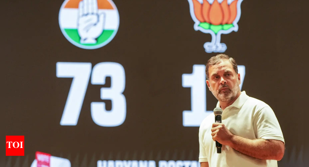 Haryana polls ‘stolen’, 25 lakh voters were fake in elections: Rahul Gandhi | India News