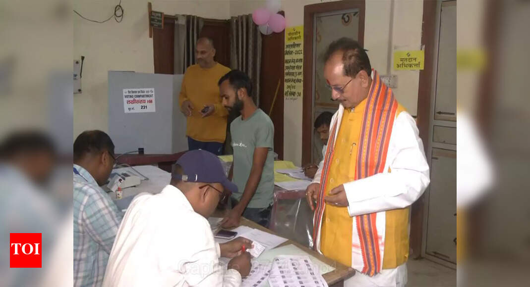 Bihar Deputy Chief Minister Vijay Kumar Sinha accused RJD supporters of attacking his convoy and hurling stones and cow dung. He reprimanded the Lakhisarai SP, calling him “weak and cowardly” for failing to control the situation and prevent voters from exercising their franchise. The SP stated tensions arose upon Sinha’s arrival. BJP’s Lakhisarai candidate Vijay Kumar Sinha casts his vote for first phase of Bihar Assembly elections NEW DELHI: Bihar deputy chief minister Vijay Kumar Sinha was seen reprimanding the Lakhisarai Superintendent of Police (SP) and demanding deployment of a “special force” after his convoy was attacked by people he claimed were supporters of the opposition Rashtriya Janata Dal (RJD).Click here for live updates of Bihar assembly polls phase 1“I am here in the village. The crowd is moving closer. I will sit here in protest,” Sinha said. “The SP is weak and cowardly. They are not allowing the deputy chief minister to proceed. The mob has hurled stones and cow dung.” Accusing Mahagathbandhan CM nominee Tejashwi Yadav’s party of orchestrating the attack, the BJP leader added, “These are RJD goons. Look at their hooliganism even before coming to power. They threatened my polling agent and turned him away as early as 6:30 am. They are preventing voters from stepping out. How can the SP claim that polling is being held peacefully? If anything happens, I will sit here and protest in this village.”Sinha further described the incident as a sign that the ruling National Democratic Alliance (NDA) was poised to return to power, and warned that bulldozers would be used against those responsible for the attack.”The goons are not letting me visit the village. Vijay Sinha is going to win…They turned away my polling agent and did not let him vote…Look at their hooliganism…This is 404 and 405 booth numbers of Khoriari village,” he stated.Lakhisarai SP Ajay Kumar later told reporters that the situation had been peaceful in the morning; however, tensions broke out when the deputy chief minister arrived and was confronted by some people.The Lakhisarai assembly constituency, a BJP stronghold, has been represented by Sinha since 2010. He is contesting again from the same seat in the ongoing Bihar assembly elections. Polling for 121 of the state’s 243 constituencies is underway in the first phase on Wednesday, while the second and final phase for the remaining 122 seats is scheduled for November 11. The counting of votes for both phases will be held on November 14.About the AuthorTOI News DeskThe TOI News Desk comprises a dedicated and tireless team of journalists who operate around the clock to deliver the most current and comprehensive news and updates to the readers of The Times of India worldwide. With an unwavering commitment to excellence in journalism, our team is at the forefront of gathering, verifying, and presenting breaking news, in-depth analysis, and insightful reports on a wide range of topics. The TOI News Desk is your trusted source for staying informed and connected to the ever-evolving global landscape, ensuring that our readers are equipped with the latest developments that matter most.”Read MoreEnd of ArticleFollow Us On Social MediaVideosSri Lankan Opposition Leader Backs India’s UNSC Seat, Calls It Recognition of Global Power ShiftBrazilian Model ‘Sweety’ Surfaces Online, Reacts to Rahul Gandhi’s Electoral Fraud Charge in HaryanaIndia’s Women World Cup Heroes Meet PM Modi, Ask About His Radiant Skin, Get Epic ‘25 Years’ AnswerPakistan’s Defence Minister Khawaja Asif Threatens War Against Taliban On Eve Of Afghan Peace TalksLalu Yadav, Family Cast Votes as First Phase of Bihar Polling Gets Underway“7-8 Planes Down…” Trump Repeats Ceasefire Claims On India-Pak War‘Warning To Trump & Racist MAGA Ahead Of 2026 Midterms’: Ex-Diplomat On Mamdani’s NYC Mayoral WinBangladesh Govt Halts Zakir Naik’s Entry, Says ‘Will Allow After Elections’Civic Woes, Star Candidate And High-Stakes Contest: Ground Report From Chapra Ahead Of Bihar PollsBihar Polls: RJD Gains Ground in Sitamarhi as Locals Voice Frustration Over Jobs and Governance123 Photostories  Lord Vishnu Avatars Based On Your Birth DateFloral fragrance? Not quite! 7 foul smelling flowers from across the worldRevealed: How engineers in Mumbai overcame daunting challenges to bring Byculla’s Rs 287 cr cable-stayed bridge to lifeSee how the Lucknow–Kanpur expressway is transforming a two-hour struggle into a smooth 70-minute ride7 lesser-known non-vegetarian dishes of BiharSee the viral plane video that exposes Delhi’s pollution crisis compared to Vienna’s clean airBrain health expert ranks 10 foods for a sharp mind, and the right way to add them to our dietMeet the actress who once earned Rs 30 selling coffee and is now worth Rs 200 crore with five National Awards to her nameSitting at your desk all day? 7 best exercises to sneak into your hectic workdaySitting too long? 3 exercises to keep your hips strong and pain-free123Hot PicksStock market holidayBank HolidayBihar Election 2025Gold rate todaySilver rate todayPublic Holidays NovemberBank Holidays NovemberTop TrendingShane Bieber WifeBlue Jays Wives Emotional WivesGhazala Firdous HashmiFake Online TradingMLB World Series ChampionsMath Problem Solving StrategiesBengaluru AirportSaudi Arabia Makkah Grand MosqueVanessa BryantCarolina Panthers