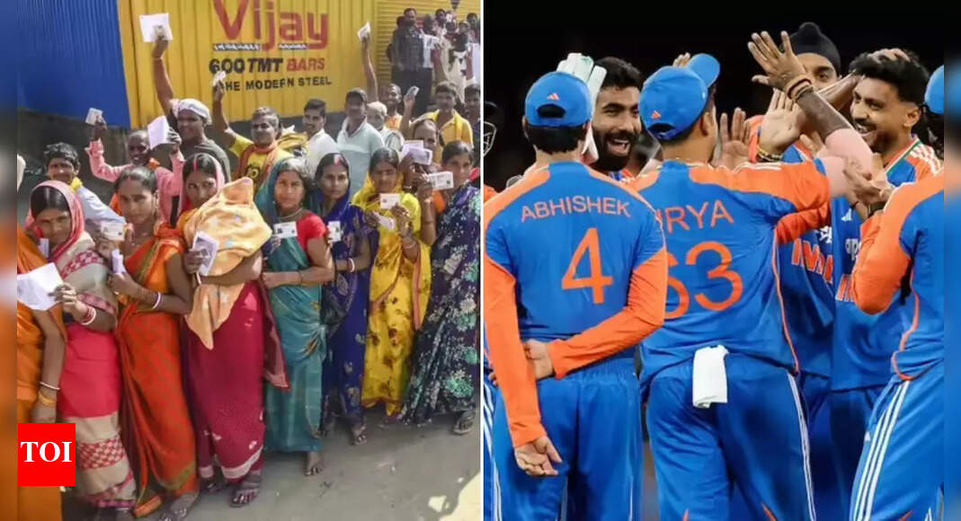 In Bihar, the first phase of Assembly elections saw over 60% voter turnout marked by sporadic violence and fiery clashes between rival leaders, while India clinched a commanding T20I win over Australia to secure the series. Donald Trump reignited his claim of brokering peace between India and Pakistan, adding fresh details to his controversial narrative while, New York’s new mayor Zohran Mamdani went viral for casually munching on Rajnigandha silver pearls in a clip dubbed his “perfume you can eat” moment.Here are the top five news of the day:Bihar Elections Phase 1: 60.13% turnout, convoy attack and clashes mark polling dayThe first phase of the Bihar Assembly elections saw 60.13% voter turnout till 5 pm on Thursday, as polling concluded across several constituencies. According to the Election Commission, voting was held from 7 am to 6 pm, though timings were curtailed to 5 pm in sensitive areas. In the Manjhi assembly constituency of Saran district, the convoy of Satyendra Yadav, the sitting CPI(ML) Liberation MLA, was attacked by unidentified persons. Read full story here’Criminal … drunk!’ Bihar deputy CM, RJD leader hurl abuses over convoy attackThe Bihar assembly elections witnessed another chaos involving deputy CM Vijay Kumar Sinha, after a heated argument broke out between him and RJD MLC Ajay Kumar.This came after Sinha, earlier in the day, accused RJD of attacking his convoy with “slippers and cow dung” in his assembly constituency of Lakhisarai. The two leaders were seen hurling abuses at each other as their convoys came face-to-face. Read full story hereIndia beat Australia by 48 runs, clinch T20I series 2-1India continued their dominance in bilateral T20I series against Australia with a 48-run victory in the fourth match at Adelaide. India posted 167/8, before bowling Australia out for 119 in 18.2 overs, taking an unassailable 2-1 lead in the five-match series.With this win, India extended their unbeaten streak in T20I series in Australia, having now won two and drawn two of the previous four series. Read full story hereTrump adds one more plane in his India-Paki ceasefire claim; gives new detailsUS President Donald Trump once again claimed credit for brokering peace between India and Pakistan, adding new details to his long-debated assertion. Trump added new details to his claims, saying that after his intervention, the next day he received a call claiming that they had made peace after he put out trade conditions. Trump claimed he had solved eight wars in the nine months he had been in office and played a key role in bringing India and Pakistan to a truce. Read full story hereZohran Mamdani’s ‘Rajnigandha’ moment goes viral before NYC mayoral winA light-hearted moment featuring Zohran Mamdani, the newly elected New York City mayor, went viral on social media, showing him chewing Rajnigandha silver pearls during a street chat.The clip, which surfaced just before election day, quickly caught attention among Indian users online, who dubbed it a “Rajnigandha moment” as Mamdani went on to secure a convincing victory in the mayoral race. Read full story hereAbout the AuthorTOI News DeskThe TOI News Desk comprises a dedicated and tireless team of journalists who operate around the clock to deliver the most current and comprehensive news and updates to the readers of The Times of India worldwide. With an unwavering commitment to excellence in journalism, our team is at the forefront of gathering, verifying, and presenting breaking news, in-depth analysis, and insightful reports on a wide range of topics. The TOI News Desk is your trusted source for staying informed and connected to the ever-evolving global landscape, ensuring that our readers are equipped with the latest developments that matter most.”Read MoreEnd of ArticleFollow Us On Social MediaVideosDelhi’s Fake ‘Professor’ and Team Pulled Off a ₹50 Crore Money Heist Inspired by Netflix Crime Drama’Can’t Think Of Another Trade Talk…’: Piyush Goyal, Todd McClay Comment On India–New Zealand FTAINS Ikshak Commissioned With 80% Indigenous Tech, New Hydrographic Survey Vessel Joins Indian NavyDonald Trump’s Trade Weapon Tested: US Supreme Court Weighs Limits of Emergency Powers, Authority’BIG ZERO’: PM Modi Takes Massive Dig At RJD, Cong’s ‘Jungle Raj’ Report Card for Bihar in ArariaIndians Trapped In Myanmar’s KK Park Cyber Scam Hub Finally Being Repatriated By Air ForceSri Lankan Opposition Leader Backs India’s UNSC Seat, Calls It Recognition of Global Power ShiftBrazilian Model ‘Sweety’ Surfaces Online, Reacts to Rahul Gandhi’s Electoral Fraud Charge in HaryanaIndia’s Women World Cup Heroes Meet PM Modi, Ask About His Radiant Skin, Get Epic ‘25 Years’ AnswerPakistan’s Defence Minister Khawaja Asif Threatens War Against Taliban On Eve Of Afghan Peace Talks123PhotostoriesHow to spot a fake person: 5 clear signs you shouldn’t miss, as per psychology14 Days with Chia Seeds: Harvard doctor explains the benefits and best way to eat themHow to control uric acid: 5 morning habits to keep it in check naturallyHow to grow juicy Plums in your balcony garden; step-by-step guidelinesElle Fanning to Kareena Kapoor: 5 best celebrity looks of the dayAdding these two cooking essentials may help in making less oily and non-greasy PoorisBollywood tales of change and courage that define coming of ageFrom feeling nervous to wearing matching outfits; Yuvika Chaudhary and Prince Narula share moments as they reveal daughter Ekleen’s faceBigg Boss Tamil 9 contestants’ salary: Here’s how much money VJ Paaru, Divya, Diwakar, Kani and others charging per weekLord Vishnu Avatars Based On Your Birth Date123Hot PicksStock market holidayBank HolidayBihar Election 2025Gold rate todaySilver rate todayPublic Holidays NovemberBank Holidays NovemberTop TrendingOumar KaneBlue Jays Wives Emotional WivesGhazala Firdous HashmiFake Online TradingMLB World Series ChampionsMath Problem Solving StrategiesBengaluru AirportSaudi Arabia Makkah Grand MosqueVanessa BryantCarolina Panthers