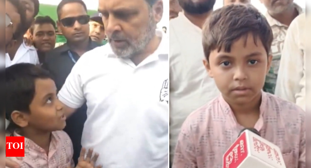 NEW DELHI: A light-hearted moment from the Bihar poll campaign has captured attention online, as a video of leader of opposition Rahul Gandhi chatting with a little boy went viral. The child asked the 55-year-old Congress leader the question many have wondered about: “When are you getting married?” As the video had no audio, the boy informed that Gandhi replied that he’d tie the knot “once he’s done with his job.”“I asked Rahul Gandhi when he would get married, and he replied that he will marry once his work is done,” the boy said.Gandhi keeps getting questions regarding his marriage with the last one being during a Diwali stop at the Ghantewala sweet shop in Old Delhi when he tried his hand at making traditional sweets. The shop owner Sushant Jain had playfully wished to see Gandhi married soon, and to bag the order for the wedding sweets too.’Your Future Is Being Stolen’: Rahul Gandhi’s Bold Message to India’s Gen Z For Democratic Change “All of India is talking about him being the most eligible bachelor. I said, ‘Rahul ji, please get married soon — we’re waiting, so that we can get the order for your wedding sweets too,'” he had said.Meanwhile, Bihar recorded a voter turnout of 60.13% in the first phase of the assembly elections as of 5pm, according to data released by the Election Commission of India (ECI).About the AuthorTOI News DeskThe TOI News Desk comprises a dedicated and tireless team of journalists who operate around the clock to deliver the most current and comprehensive news and updates to the readers of The Times of India worldwide. With an unwavering commitment to excellence in journalism, our team is at the forefront of gathering, verifying, and presenting breaking news, in-depth analysis, and insightful reports on a wide range of topics. The TOI News Desk is your trusted source for staying informed and connected to the ever-evolving global landscape, ensuring that our readers are equipped with the latest developments that matter most.”Read MoreEnd of ArticleFollow Us On Social MediaVideosBihar Deputy CM Vijay Sinha Accuses RJD MLC Of Drunken Chaos, Faces Off Amid Voting In LakhisaraiDelhi’s Fake ‘Professor’ and Team Pulled Off a ₹50 Crore Money Heist Inspired by Netflix Crime Drama’Can’t Think Of Another Trade Talk…’: Piyush Goyal, Todd McClay Comment On India–New Zealand FTAINS Ikshak Commissioned With 80% Indigenous Tech, New Hydrographic Survey Vessel Joins Indian NavyDonald Trump’s Trade Weapon Tested: US Supreme Court Weighs Limits of Emergency Powers, Authority’BIG ZERO’: PM Modi Takes Massive Dig At RJD, Cong’s ‘Jungle Raj’ Report Card for Bihar in ArariaIndians Trapped In Myanmar’s KK Park Cyber Scam Hub Finally Being Repatriated By Air ForceSri Lankan Opposition Leader Backs India’s UNSC Seat, Calls It Recognition of Global Power ShiftBrazilian Model ‘Sweety’ Surfaces Online, Reacts to Rahul Gandhi’s Electoral Fraud Charge in HaryanaIndia’s Women World Cup Heroes Meet PM Modi, Ask About His Radiant Skin, Get Epic ‘25 Years’ Answer123PhotostoriesHow to spot a fake person: 5 clear signs you shouldn’t miss, as per psychology14 Days with Chia Seeds: Harvard doctor explains the benefits and best way to eat themHow to control uric acid: 5 morning habits to keep it in check naturallyHow to grow juicy Plums in your balcony garden; step-by-step guidelinesElle Fanning to Kareena Kapoor: 5 best celebrity looks of the dayAdding these two cooking essentials may help in making less oily and non-greasy PoorisBollywood tales of change and courage that define coming of ageFrom feeling nervous to wearing matching outfits; Yuvika Chaudhary and Prince Narula share moments as they reveal daughter Ekleen’s faceBigg Boss Tamil 9 contestants’ salary: Here’s how much money VJ Paaru, Divya, Diwakar, Kani and others charging per weekLord Vishnu Avatars Based On Your Birth Date123Hot PicksStock market holidayBank HolidayBihar Election 2025Gold rate todaySilver rate todayPublic Holidays NovemberBank Holidays NovemberTop TrendingOumar KaneBlue Jays Wives Emotional WivesGhazala Firdous HashmiFake Online TradingMLB World Series ChampionsMath Problem Solving StrategiesBengaluru AirportSaudi Arabia Makkah Grand MosqueVanessa BryantCarolina Panthers
