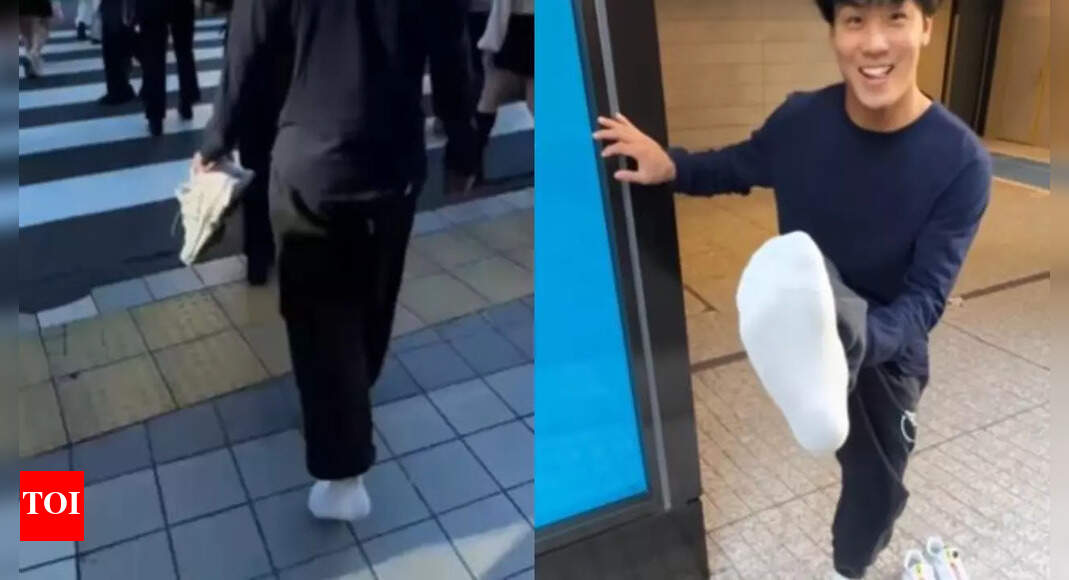 No shoes, no problem: Influencer walks Tokyo streets in white socks; viral test stuns internet