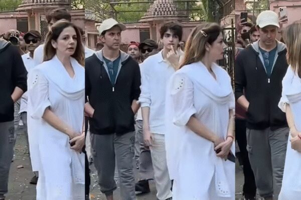 Hrithik Roshan stands by ex-wife Sussanne Khan’s side as she gets emotional after her mum Zarine Khan’s funeral |