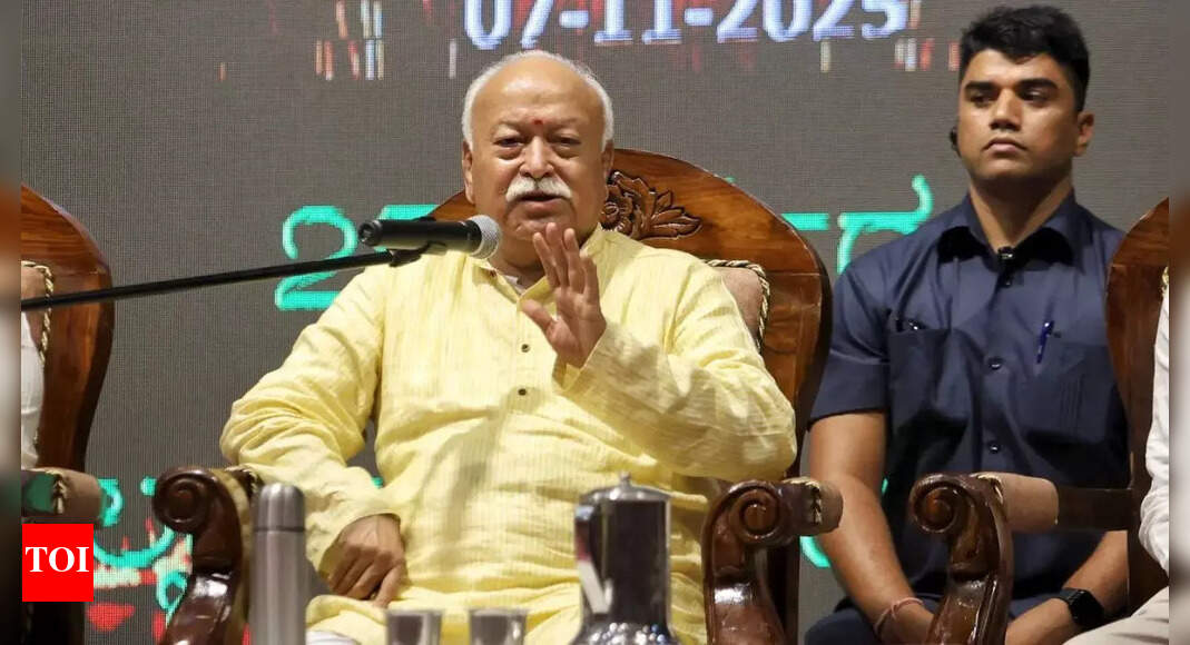 RSS chief Mohan Bhagwat emphasized that societal harmony stems from empathy and a deep sense of belonging, not just laws. He highlighted India’s unique heritage of universal oneness, urging individuals to nurture sensitivity and emotional connection. Bhagwat expressed hope that this renewed inner awareness will guide India’s growth and allow it to teach the world about unity and belonging. Mohan Bhagwat BENGALURU: Rashtriya Swayamsevak Sangh (RSS) chief Mohan Bhagwat on Friday said society cannot be sustained merely through laws but through empathy, cultural rootedness and a shared sense of belonging that strengthens social harmony.Speaking at the valedictory ceremony of silver jubilee celebrations of Nele foundation (a caring home for destitute children) here, he stressed the need for individuals to nurture sensitivity and emotional connection within the community.“A society does not function by law alone — it functions through empathy. There must be a sense of belonging, and this feeling of belonging must be deeply experienced in the heart. It is our responsibility to keep that sensitivity awakened and alert within ourselves,” he said.Bhagwat said when our society stands united, India will stand tall and can become a guiding light for the world.He noted that while countries across the world possess wealth, science, knowledge and military power, India’s heritage centres around the idea of universal oneness.“There is something they do not have, which we do possess. This sense of oneness — this is our true identity and eternal nature,” Bhagwat said, adding that Indians have inherited through their cultural traditions.According to him, unity and empathy which are our true identity come from the inner self and the consciousness that binds all existence.”Today, science also says the same — there is one universal consciousness, not local, but present everywhere, pre-existing, from which everything arises,” he said, adding that our ancestors preserved this idea through generations, even in adverse conditions, through lived practice rather than theory.Expressing hope that a renewed sense of inner awareness would guide India’s growth, he said, “May Bharat grow, and in growing, may Bharat teach the world this sense of belonging and unity.” Bhagwat also lauded the work of organisations like Nele and community groups for fostering social cohesion and compassion.“Their efforts have not only made their own lives meaningful, but have enriched the life of the whole world. Their work is not only successful and noble — it is truly worthwhile,” added.End of ArticleFollow Us On Social MediaVideosMEA Assures Full Support For Major Vikrant Jaitley Detained In UAE; Consular Access Provided‘Islamic Bomb’: Ex-CIA Officer Reveals What Drove Pakistan To Build Nukes, Big Claim On Indira GovtMEA’s Measured Response After Donald Trump Says He Could Meet PM Modi During India Visit Next Year‘Do Not Like MLA, But…’: Gaya Voters Face ‘Nitish’ Dilemma, Reveal Bihar Poll MoodIndia Exposes Pakistan’s Nuclear Lies After Donald Trump’s Claim On Underground Tests Stunned WorldRahul Gandhi Accuses PM Modi, Amit Shah, EC Of Stealing Elections, Claims Multiple Polls Manipulated‘Apaharan Department’: Amit Shah Slams Tejashwi Yadav At Jamui Rally, Raises ‘Jungle Raj’ SpectrePakistan Cries Foul At UNSC As India Holds Indus Waters Treaty In Abeyance Over Pahalgam AttackIndia’s MBBS Student Ajit Singh From Rajasthan, Missing for Last 19 Days, Found Dead In Russian DamFAA Grounds America: How The US Flight Cuts Could Derail Indian Travel Plans This Holiday Season123PhotostoriesReverse fatty liver naturally in 90 days: Here are 3 things to focus onWhy is the 11:11 phenomenon considered lucky, and what are its benefits5 incredible animals found on Earth that can survive the harsh conditions of space8 types of bharta or chokha that can elevate any meal’PK’, ‘Munna Bhai’ to ‘Jagga Jasoos’: Bollywood sequels that were promised but never made till dateWhy Abhishek and Amitabh Bachchan wear two watches: The emotional tradition the Bachchans still followClove Tea for respiratory health: How to make it and 4 ingredients to add to gain maximum benefitsFrom Tejasswi Prakash’s new salon to Charu Asopa and Dipika Kakar’s clothing lines; TV celebs’ lucrative business ventures7 modern baby boy names that begin with letter ‘H’ChemRIZZtry to Love-loreing: Dating trends that will rule 2026123Hot PicksStock market holidayBank HolidayBihar Election 2025Gold rate todaySilver rate todayPublic Holidays NovemberBank Holidays NovemberTop TrendingMarshawn Kneeland Cause of DeathTom BradyNHL Trade RumorsAJ BrownGM Kyle DubasWho is CatalinaBoston Celtics vs Orlando MagicKash Patel GirlfriendWWE Smackdown PreviewVirginia Teacher Shot Dead