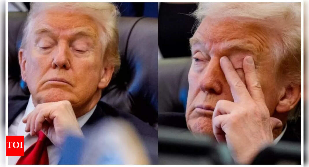 ‘Dozy don is back’: Photos of President Trump closing eyes in Oval Office spark buzz; internet mocks