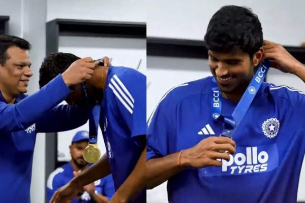 Washington Sundar handed special award after series victory in Australia – watch | Cricket News