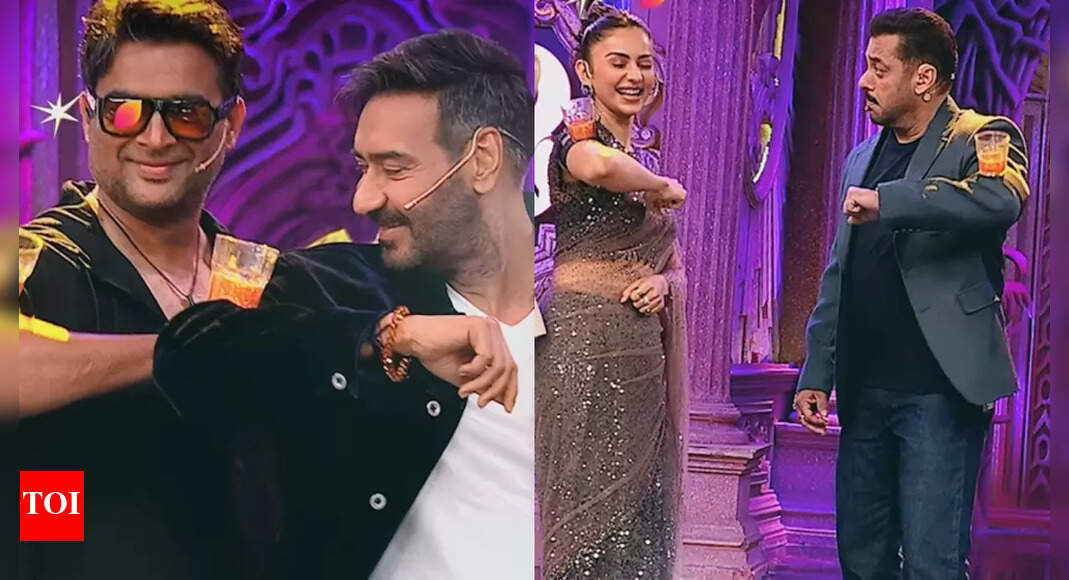 Salman Khan, Ajay Devgn, and ‘De De Pyaar De 2’ team recreate iconic hook steps of ‘Pehla Tu Duja Tu’ and ‘Jhoom Sharaabi’