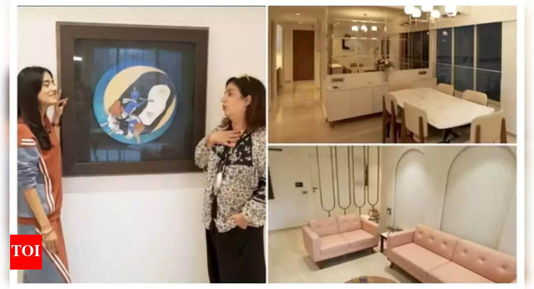 Inside Amrita Rao and RJ Anmol’s dreamy pink Mumbai home that holds treasures like a real MF Husain painting