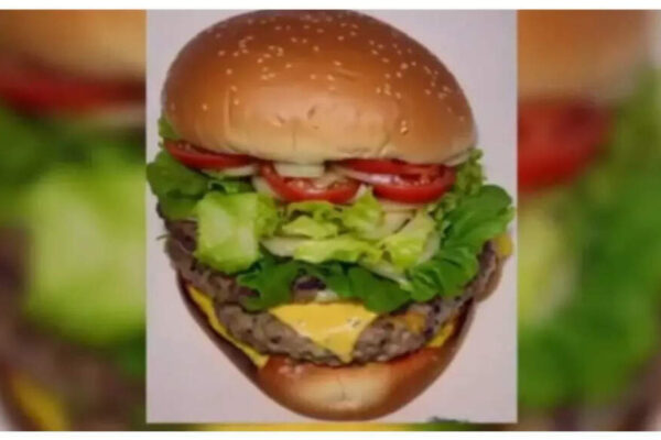 Optical illusion: Only 1% of people can spot the hidden face in this burger. Can you?