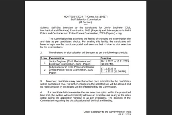 SSC revolutionizes exam process: Candidates to pick their own city and date for JE, SI 2025 recruitment drive