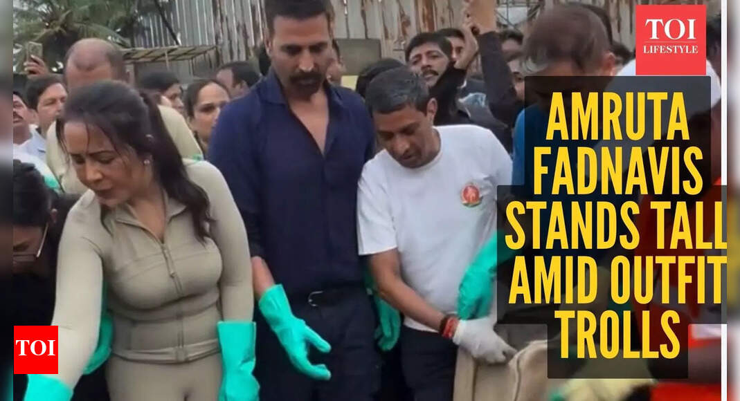 Amruta Fadnavis shuts down trolls with grace over beach cleanup outfit controversy