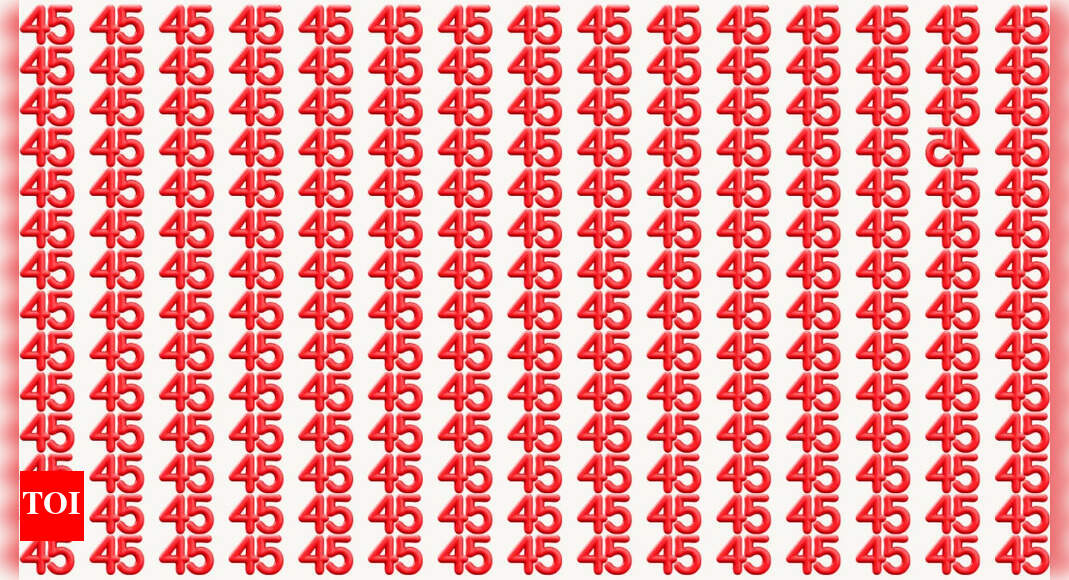 Optical Illusion: Can you spot the inverted 45 in just 5 seconds? |