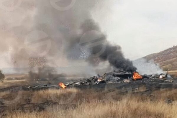 Turkish military plane with 20 aboard catches fire mid-air, crashes in Georgia – watch