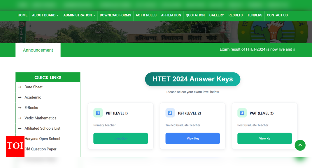 HTET answer key 2025 released at bseh.org.in: Direct link to download here